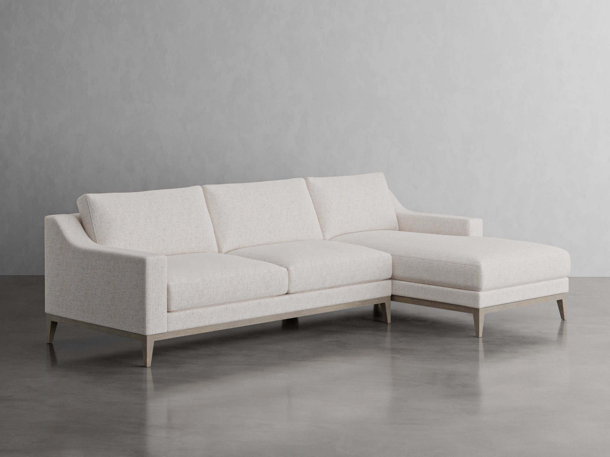 acacia chaise sectional studio scene